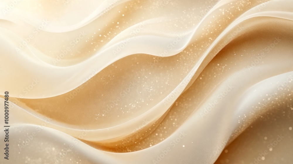Ethereal Golden Waves Abstract Background Ethereal Golden Waves Abstract Background