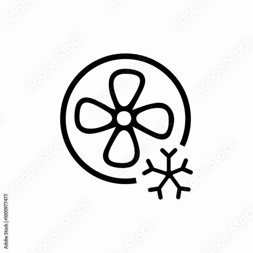 electric fan icon sign vector
