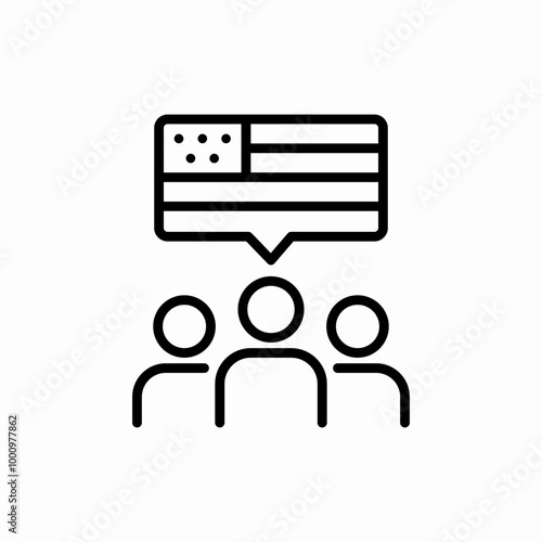 political engagement icon sign vector