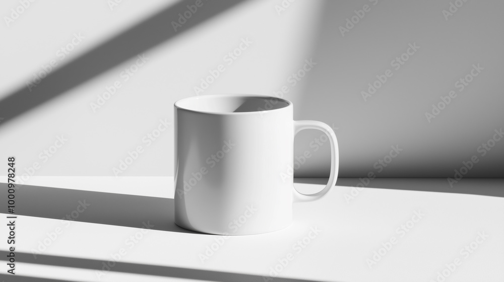 Elegant White Coffee Mug Centered on Clean White Background
Elegant White Coffee Mug Centered on Clean White Background