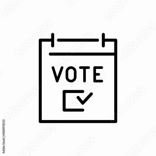 voting day icon sign vector