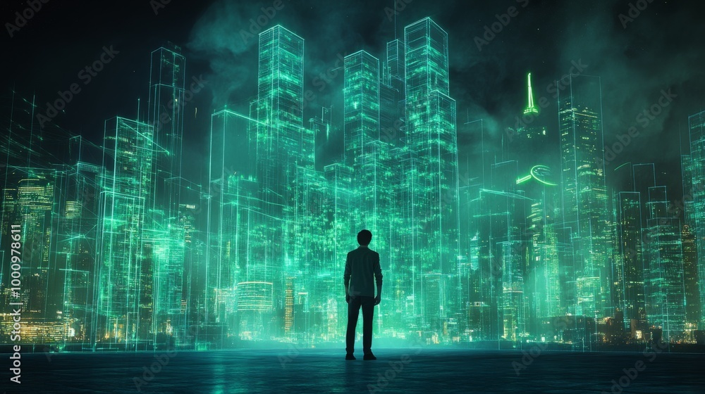 Futuristic Digital Cityscape Futuristic Digital Cityscape