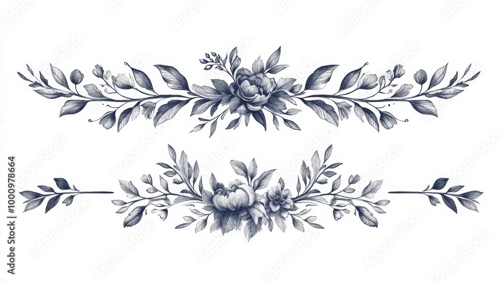 Floral Decorative Border Design Floral Decorative Border Design
