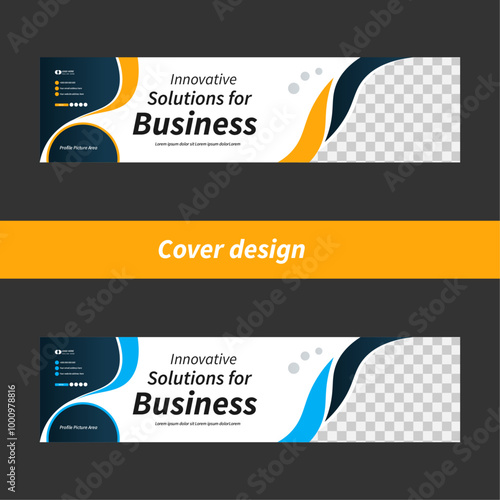 Abstract LinkedIn Header, modern LinkedIn Banner, Modern geometric LinkedIn cover photo. Digital marketing large web banner, social cover template, Horizontal web banner or corporate business banner 
