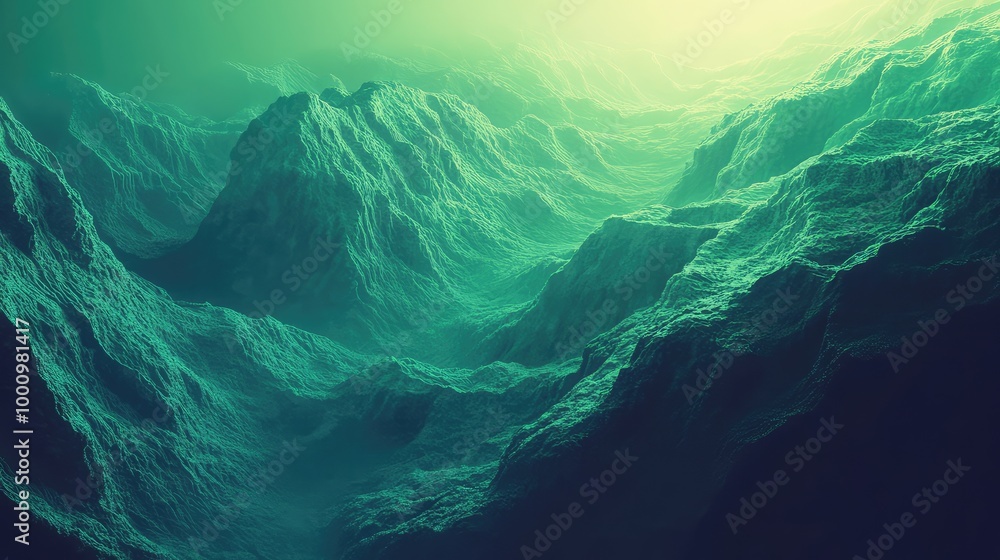 A rich 3D illustration of an underwater terrain, featuring soft curves and textures that suggest a peaceful aquatic landscape A rich 3D illustration of an underwater terrain, featuring soft curves and textures that suggest a peaceful aquatic landscape