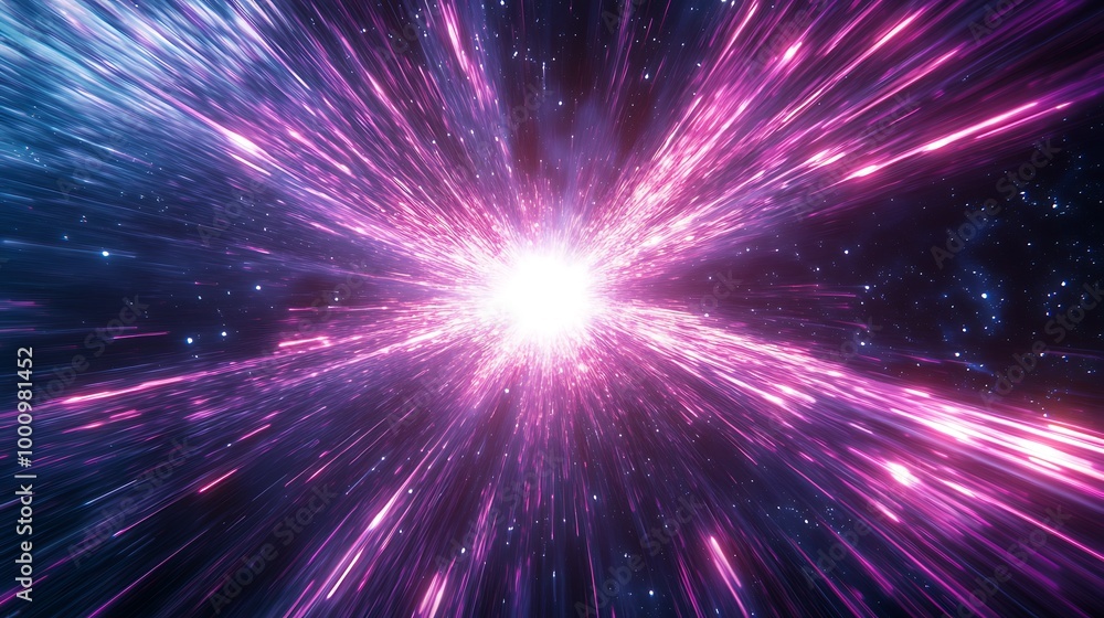 Neon speed rays abstract background. A burst of pink light energy. The movement of luminous purple rays in space. Neon speed rays abstract background. A burst of pink light energy. The movement of luminous purple rays in space.