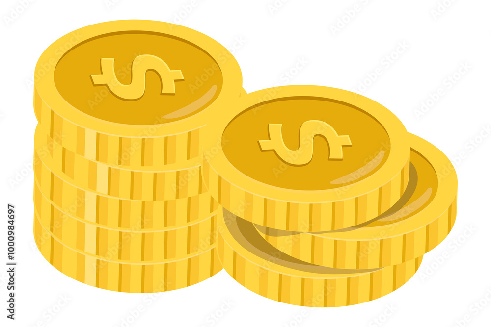 PNG coin stack money financial transparent background