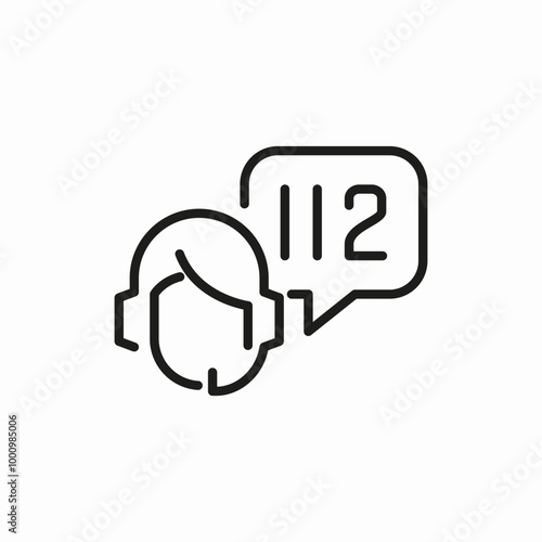 emergency call center icon sign vector