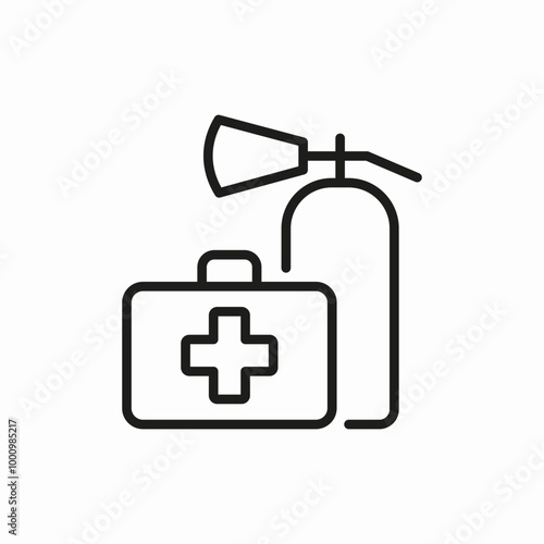 medical oxygen tank icon sign vector