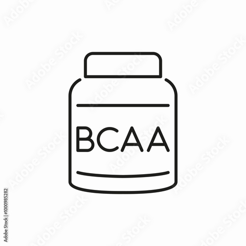 protein bcaa powder icon sign vector