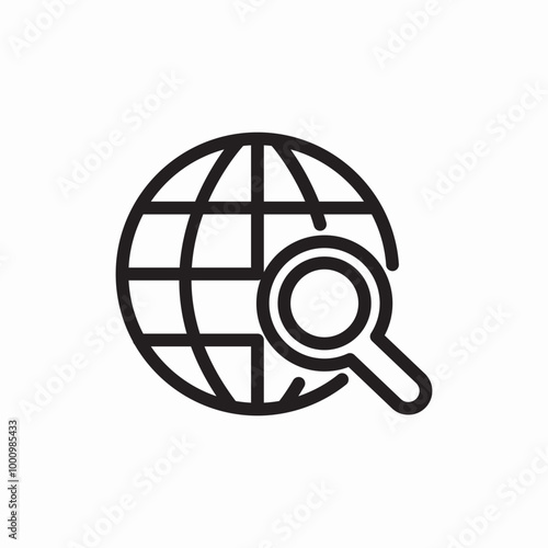 web search global icon sign vector