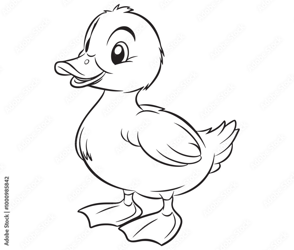 Duck and ducklings, Outline baby duck, Cute baby duck vector Duck and ducklings, Outline baby duck, Cute baby duck vector