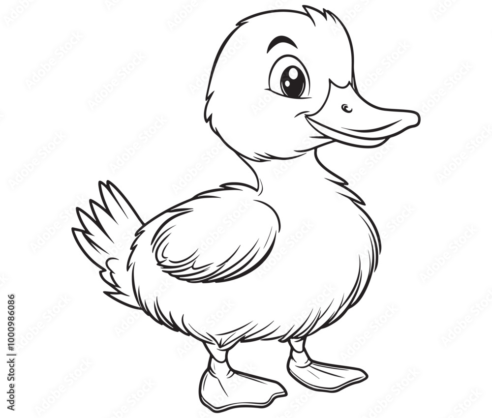 Duck and ducklings, Outline baby duck, Cute baby duck vector Duck and ducklings, Outline baby duck, Cute baby duck vector