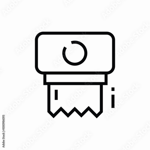 paper towel dispenser icon sign vector photo