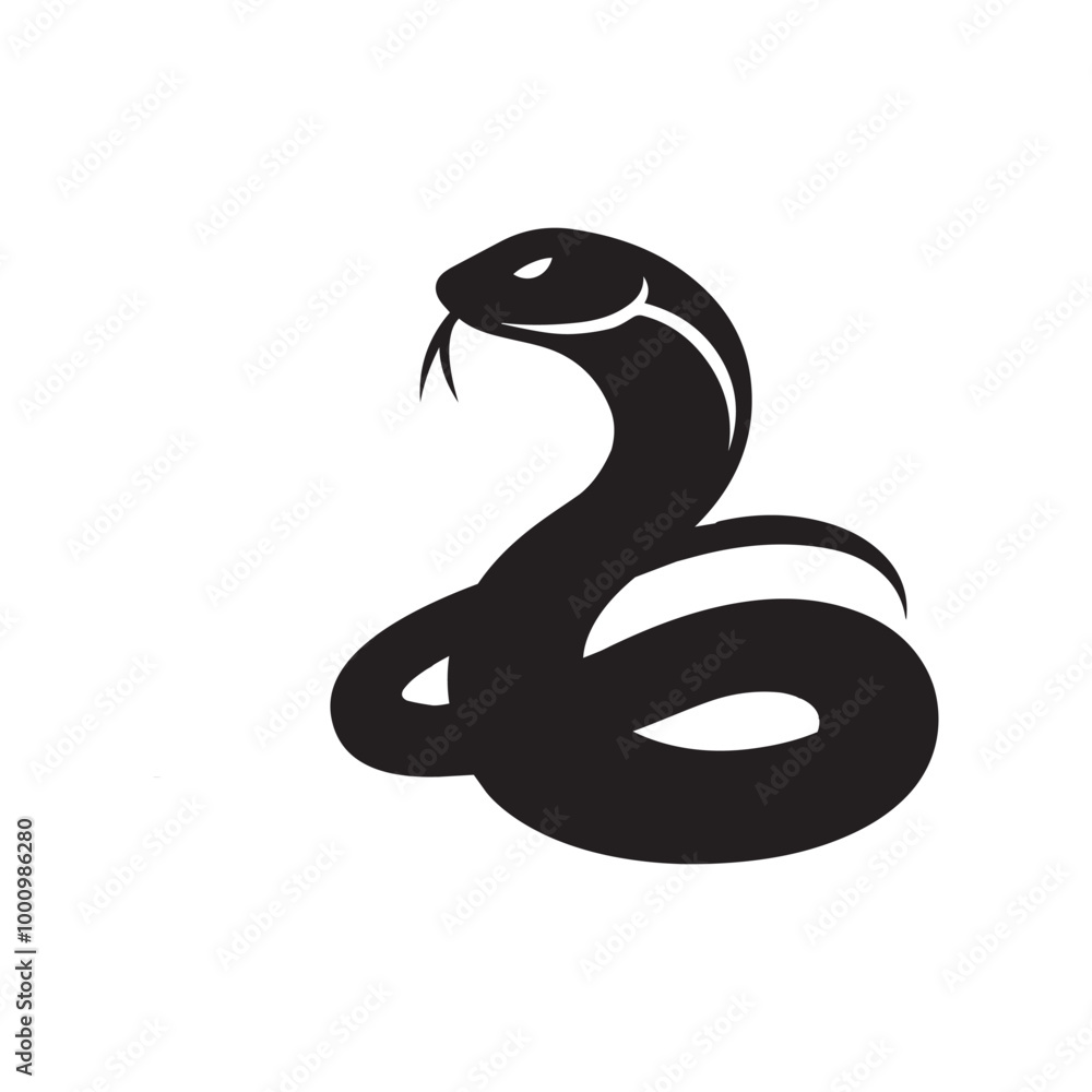 Snake Vector illustration in black and white - Snake Reptile silhouette Design
Snake Vector illustration in black and white - Snake Reptile silhouette Design