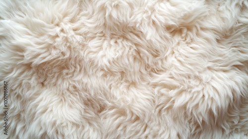 Close-up of soft, fluffy, white fur texture with rich detail, perfect for backgrounds, textiles, or design elements