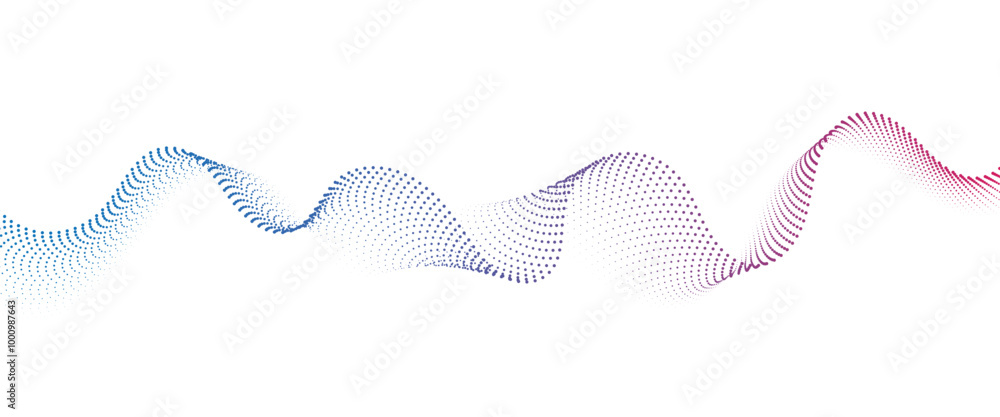 Flowing Dot Wave halftone gradient pattern on transparent background Flowing Dot Wave halftone gradient pattern on transparent background
