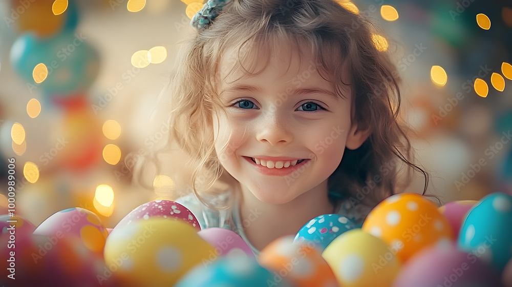 Easter Celebration: Capture the joy of an Easter celebration with colorful eggs, cheerful children, and festive decorations, Easter Celebration: Capture the joy of an Easter celebration with colorful eggs, cheerful children, and festive decorations,