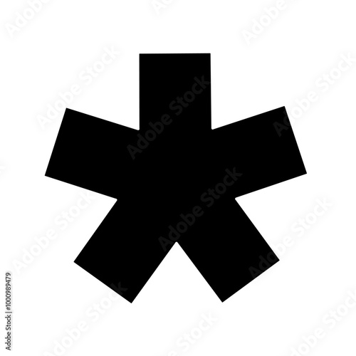 asterisk star symbol vector on white background. asterisk icon