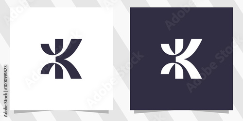 letter k logo design vector