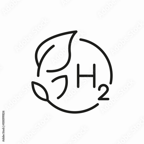 hydrogen gas icon sign vector