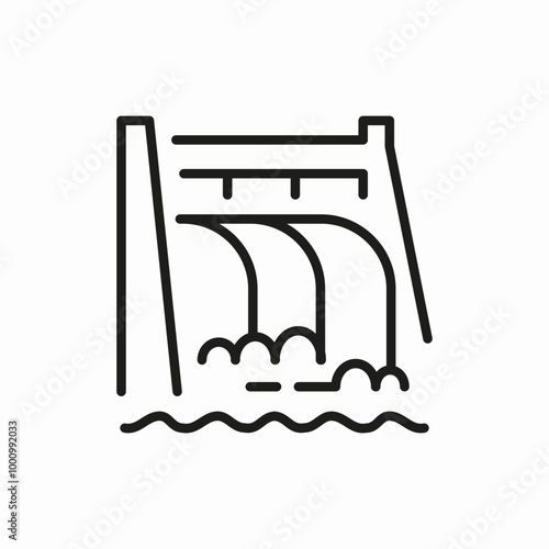 water dam icon sign vector