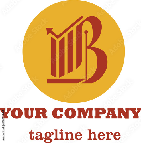 vector illustration of company logo for business with graphic display