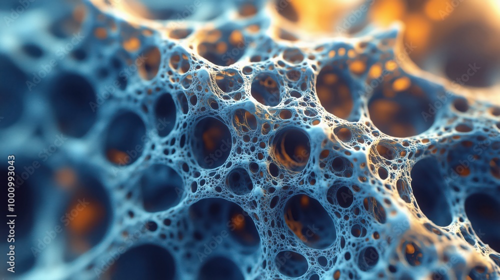 A close-up view of complex, web-like blue microstructures with glowing highlights in the background, representing scientific beauty. A close-up view of complex, web-like blue microstructures with glowing highlights in the background, representing scientific beauty.