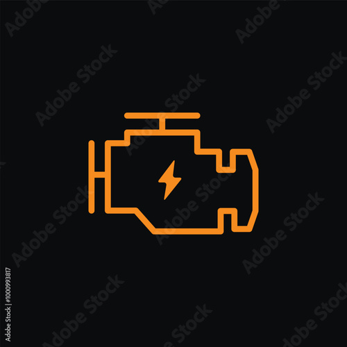 Check engine light icon. Vector illustration