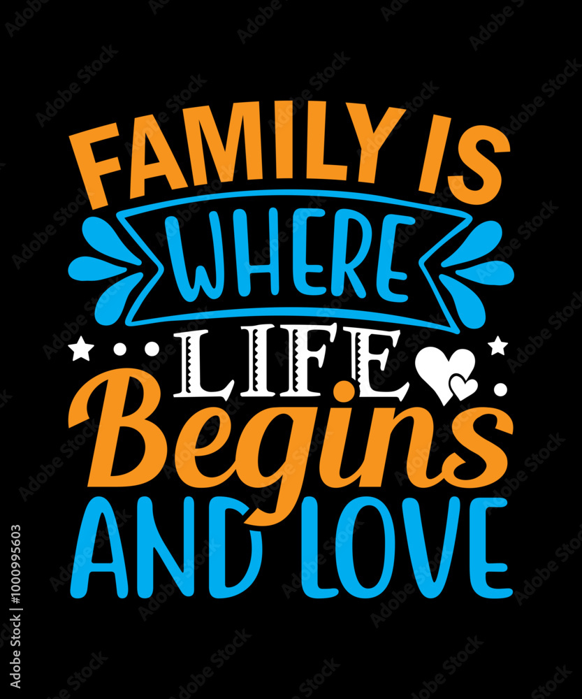 Obraz premium Family t-shirt design