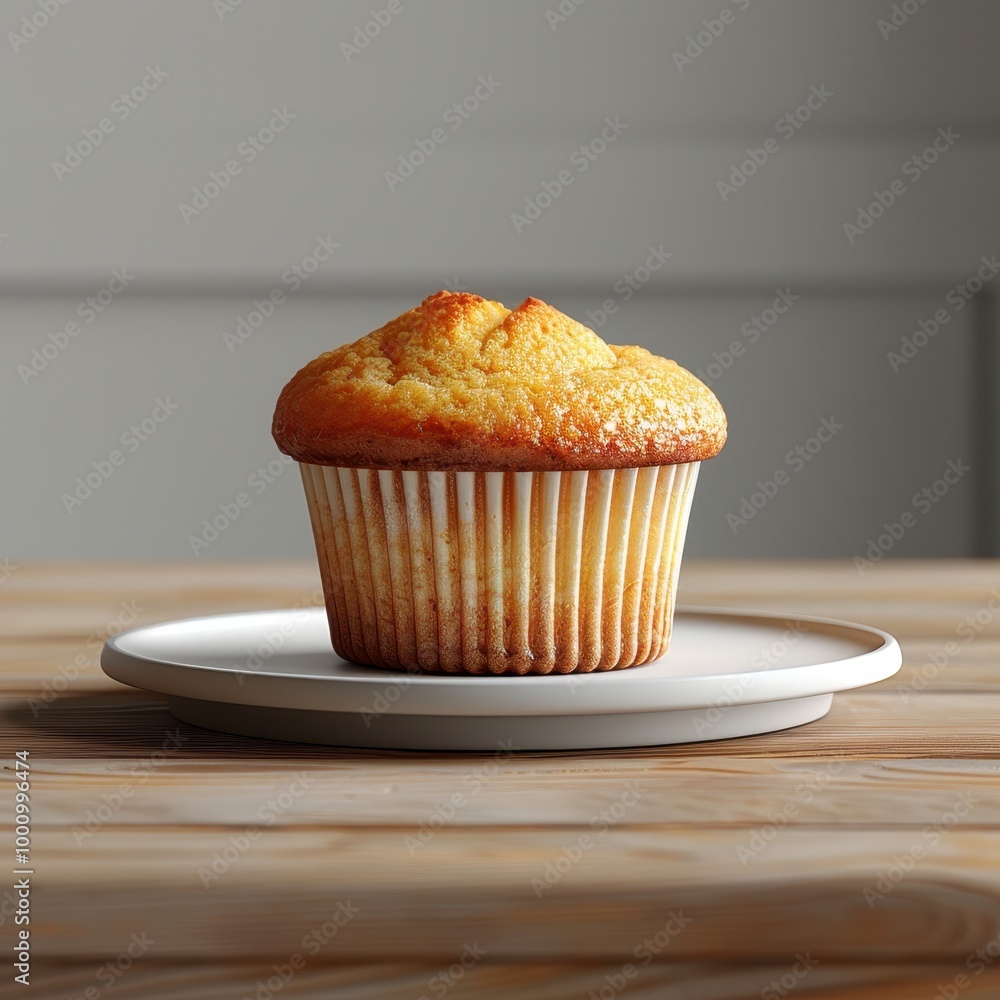 plain muffin on a white plate, sweets, cupcakes plain muffin on a white plate, sweets, cupcakes
