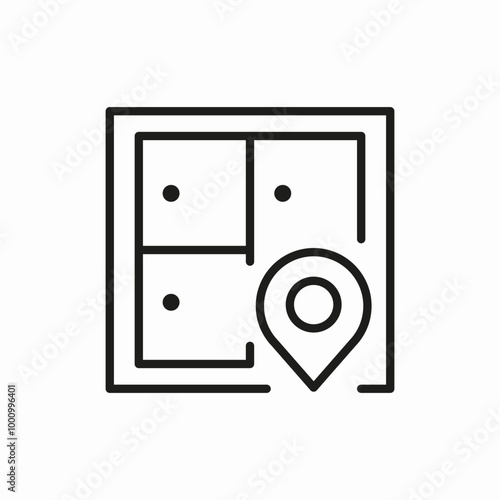 cargo address location icon sign vector