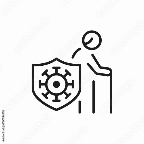 illness human icon sign vector