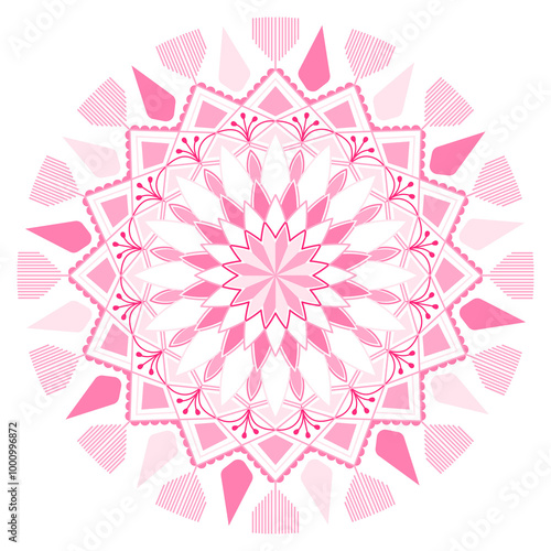 Pink arabesque patterned design element transparent png