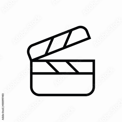 clapper board icon sign vector photo