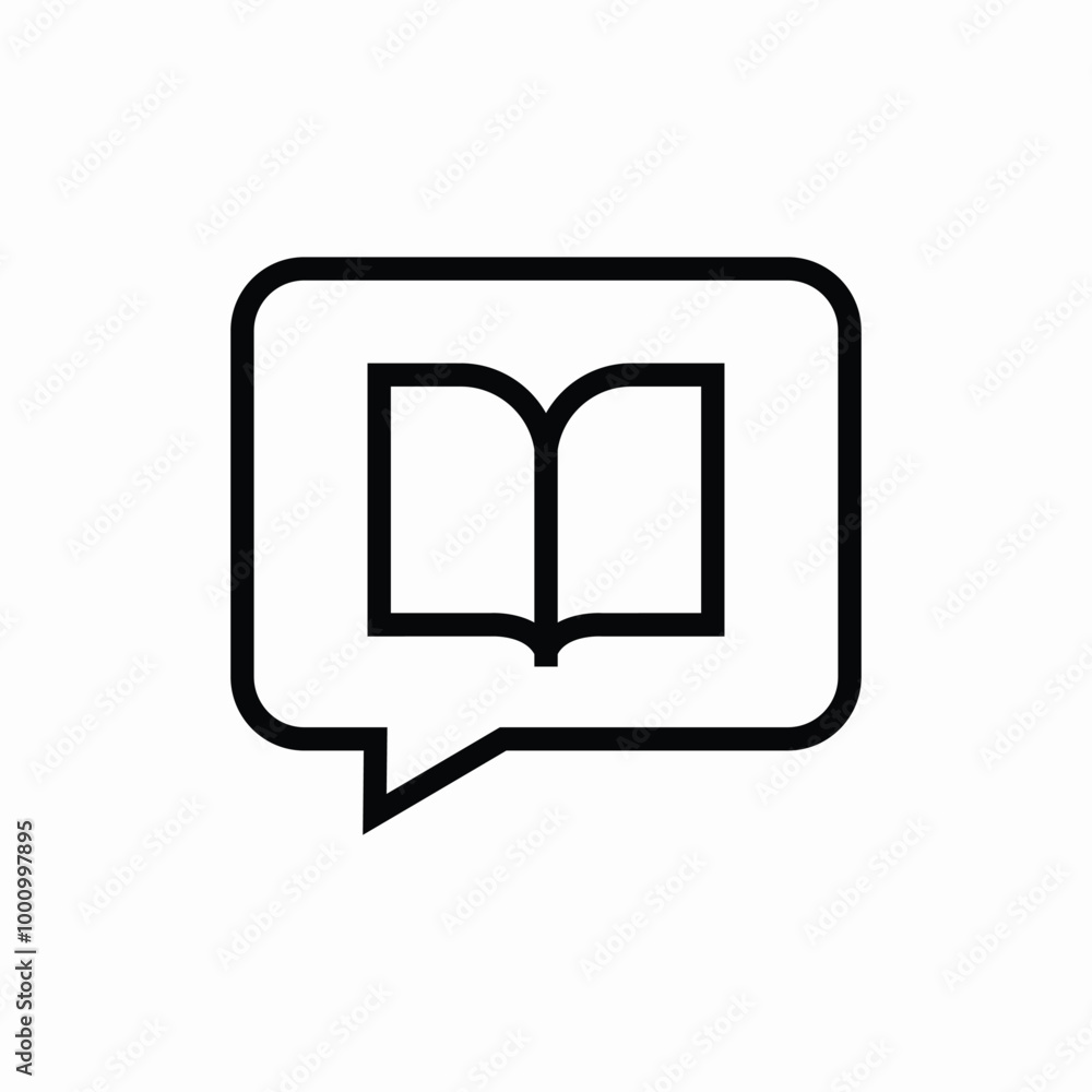 learning book chat icon sign vector learning book chat icon sign vector