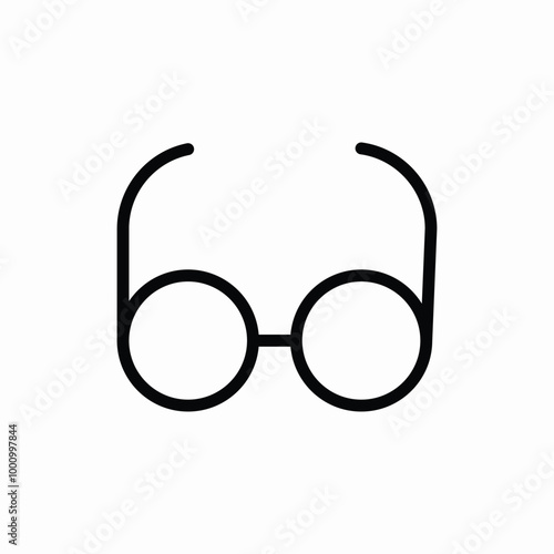 glasses optical icon sign vector