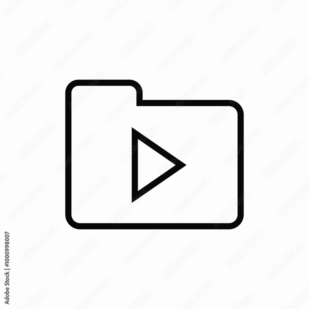 multimedia folder icon sign vector multimedia folder icon sign vector