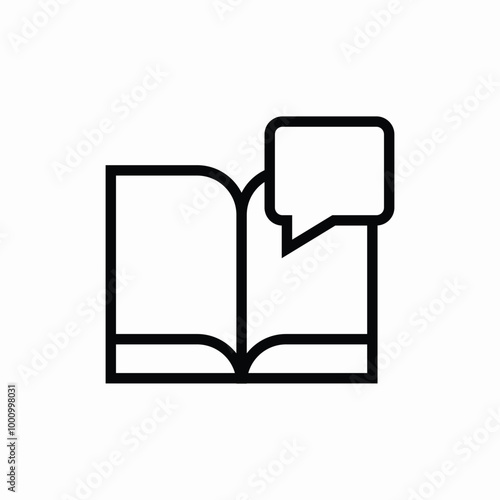 open book comments icon sign vector