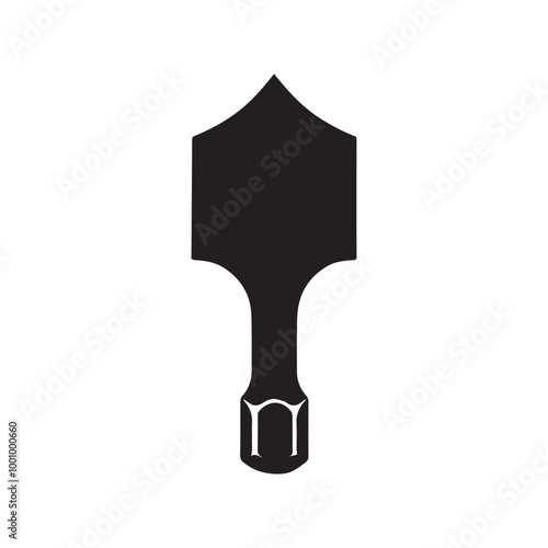 Tool Vector illustration in black and white - Work tool silhouette Clipart Design