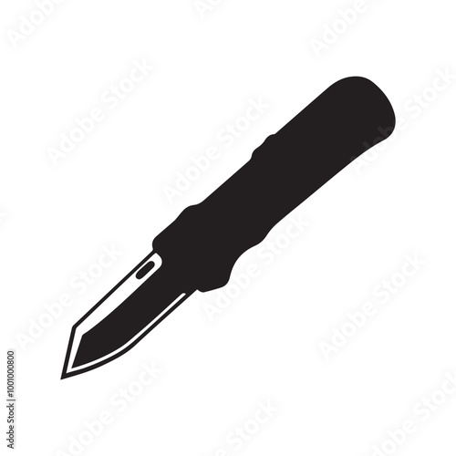 Tool Vector illustration in black and white - Work tool silhouette Clipart Design