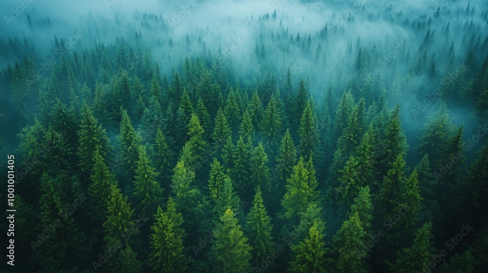 misty morning in the forest misty morning in the forest