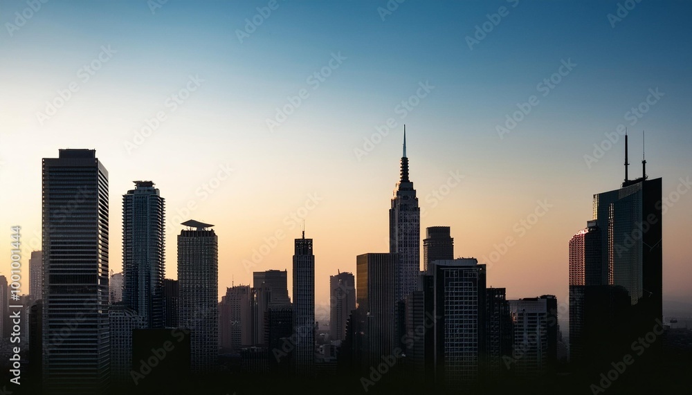 Minimalist cityscapes in silhouette form Minimalist cityscapes in silhouette form