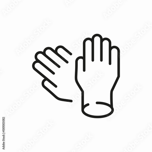 medicine glove icon sign vector