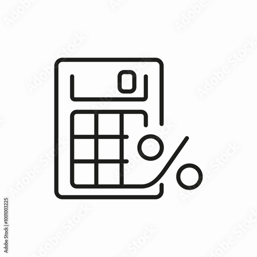 percent calculator icon sign vector