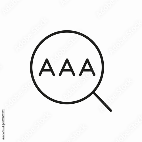 search aaa icon sign vector