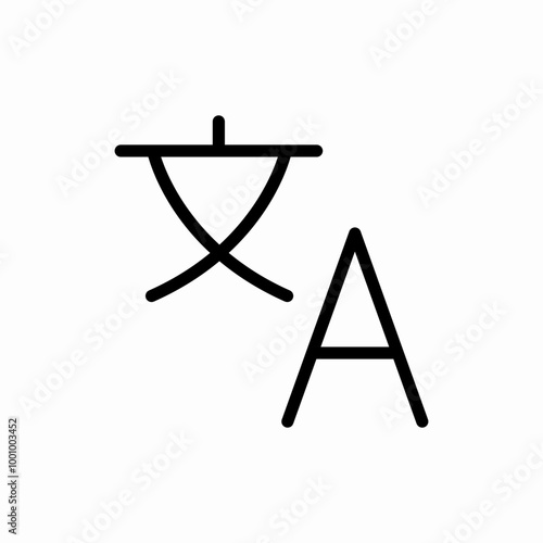 translate trasnalation language icon sign vector