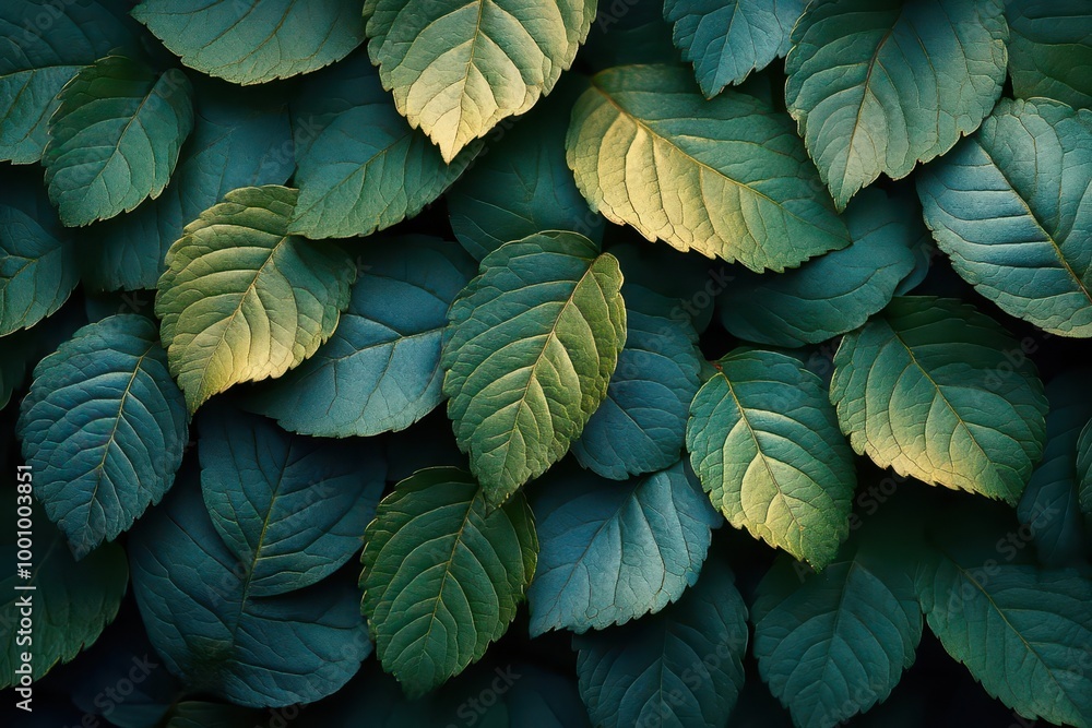 closeup of green leaves with intricate textures and dark shadows creating depth and visual interest celebrating natures beauty in a rich natural palette closeup of green leaves with intricate textures and dark shadows creating depth and visual interest celebrating natures beauty in a rich natural palette