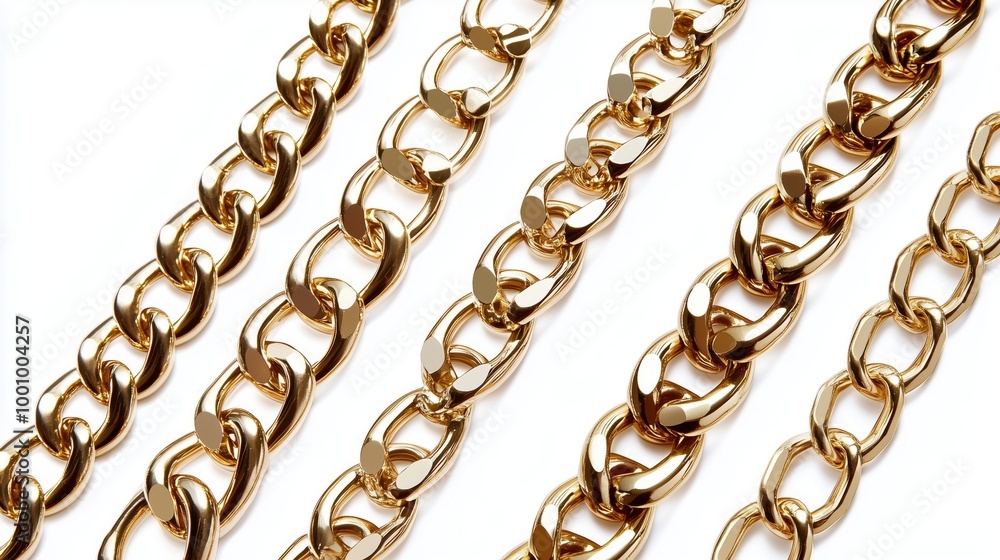 Fototapeta premium Close-Up of Gold Chains