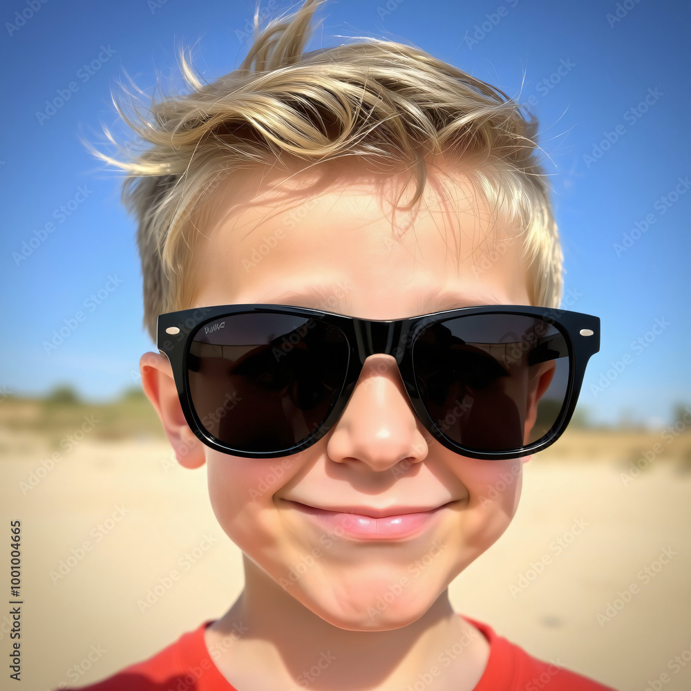 portrait of a kid in sunglasses portrait of a kid in sunglasses
